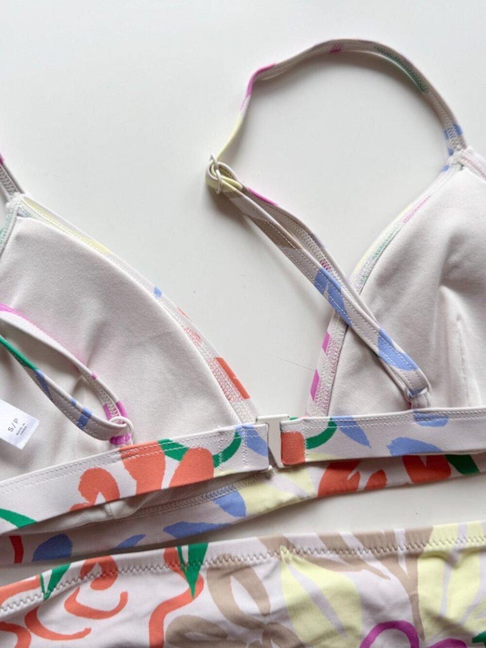 GAP Spring Floral Triangle Top Bikini Swim Set, Size S/M - Picture 7 of 10